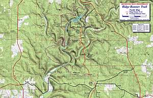 Ridge Runner North topographic trail map at 1:24,000 scale
